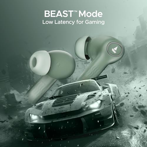 boAt Nirvana Ion, 120HRS Battery, Crystal Bionic Sound w/Dual EQ Modes, 4Mics ENx, App Support, Low Latency, IPX4, v.5.2 Bluetooth Earbuds, TWS Ear Buds Wireless Earphones with mic (Charcoal Black)