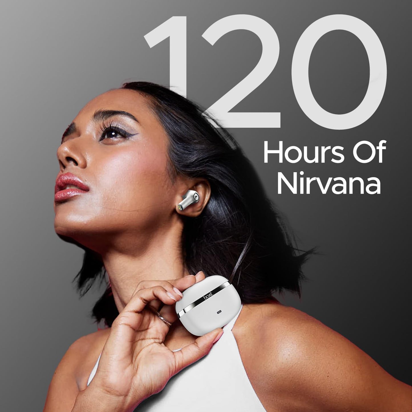 boAt Nirvana Ion, 120HRS Battery, Crystal Bionic Sound w/Dual EQ Modes, 4Mics ENx, App Support, Low Latency, IPX4, v.5.2 Bluetooth Earbuds, TWS Ear Buds Wireless Earphones with mic (Charcoal Black)