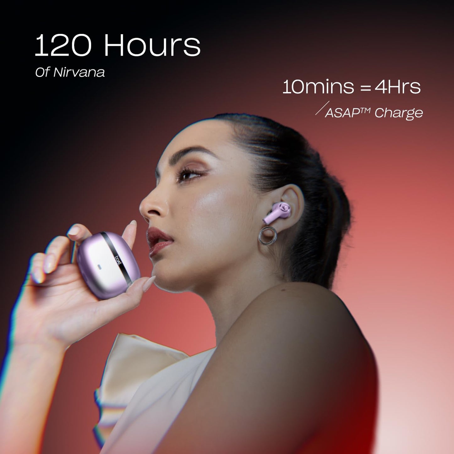 boAt Nirvana Ion, 120HRS Battery, Crystal Bionic Sound w/Dual EQ Modes, 4Mics ENx, App Support, Low Latency, IPX4, v.5.2 Bluetooth Earbuds, TWS Ear Buds Wireless Earphones with mic (Charcoal Black)