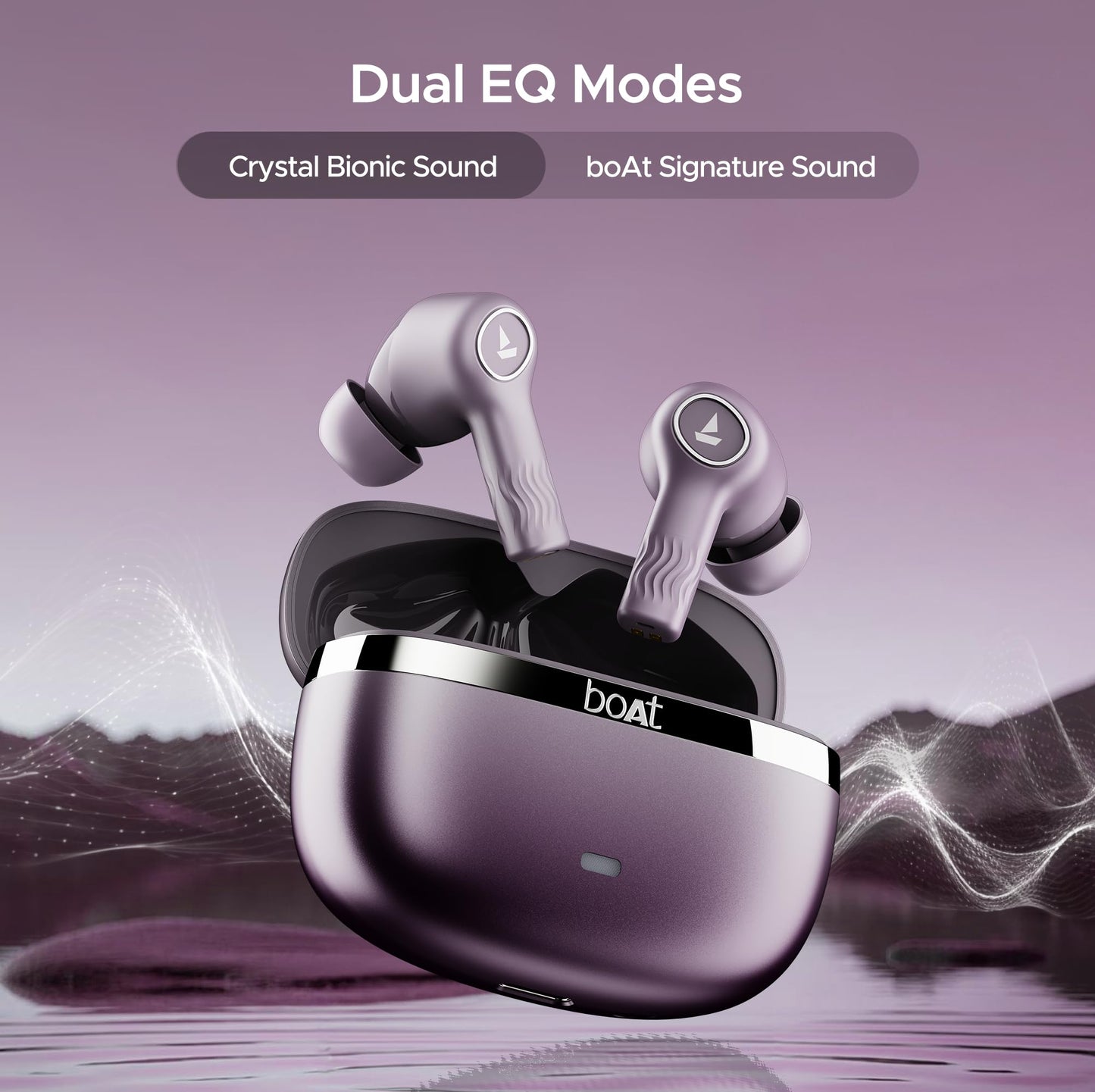 boAt Nirvana Ion, 120HRS Battery, Crystal Bionic Sound w/Dual EQ Modes, 4Mics ENx, App Support, Low Latency, IPX4, v.5.2 Bluetooth Earbuds, TWS Ear Buds Wireless Earphones with mic (Charcoal Black)