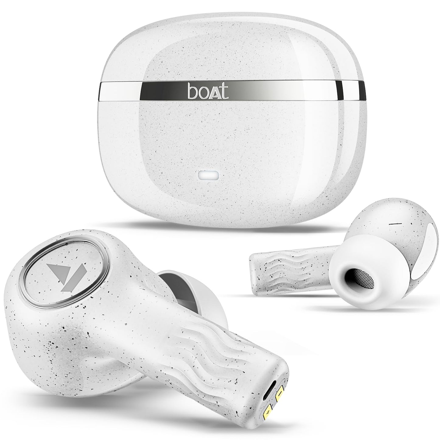 boAt Nirvana Ion, 120HRS Battery, Crystal Bionic Sound w/Dual EQ Modes, 4Mics ENx, App Support, Low Latency, IPX4, v.5.2 Bluetooth Earbuds, TWS Ear Buds Wireless Earphones with mic (Charcoal Black)