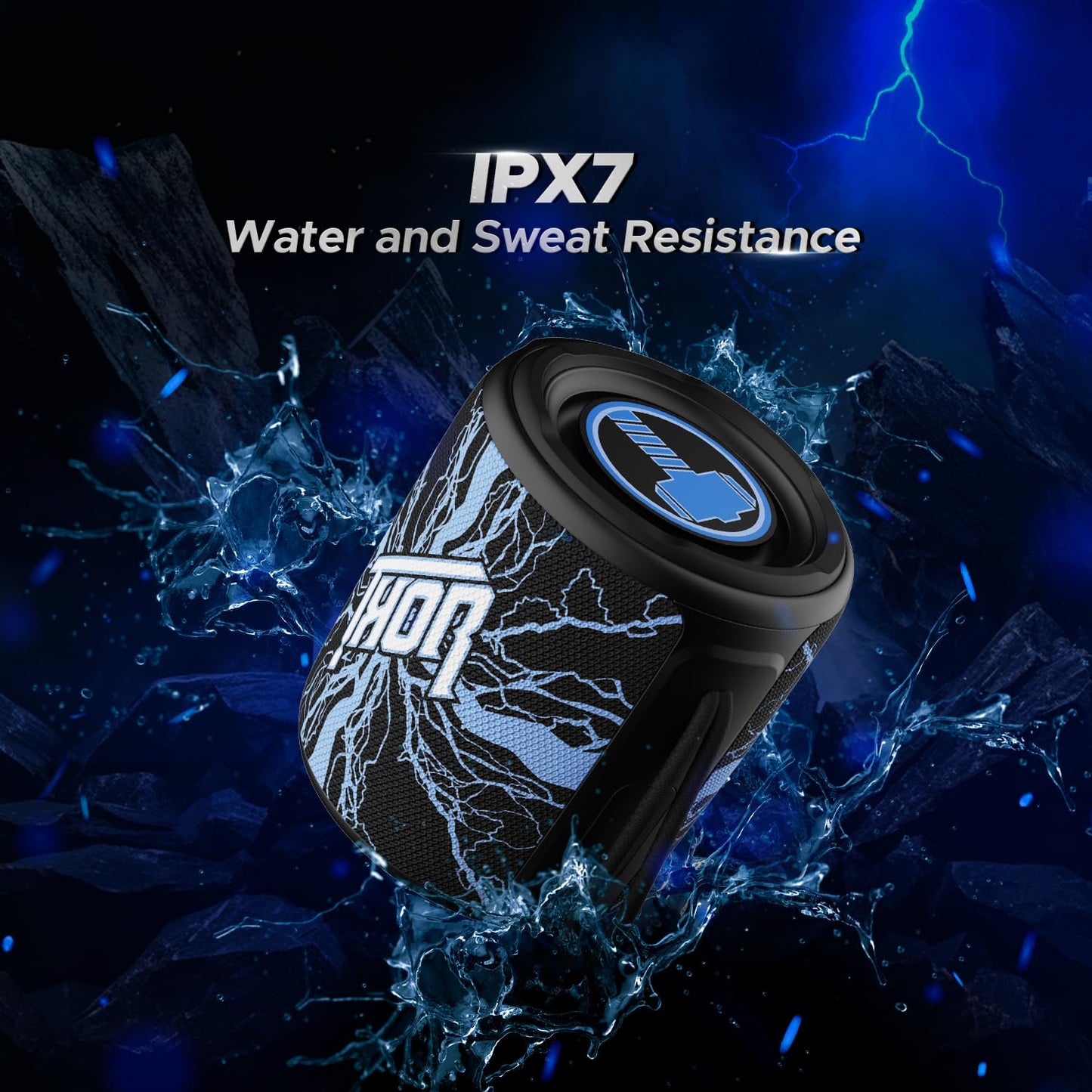 Boat Stone 352 Bluetooth Speaker with 10W RMS Stereo Sound, IPX7 Water Resistance, TWS Feature, Up to 12H Total Playtime, Multi-Compatibility Modes and Type-C Charging(Raging Black)