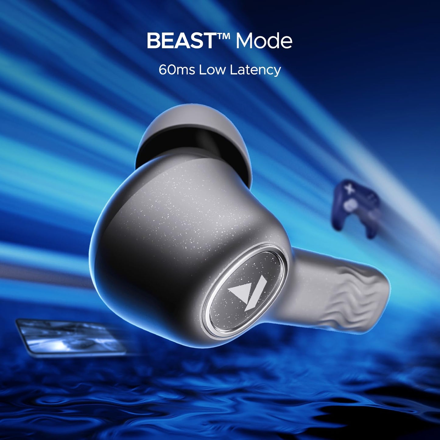 boAt Nirvana Ion, 120HRS Battery, Crystal Bionic Sound w/Dual EQ Modes, 4Mics ENx, App Support, Low Latency, IPX4, v.5.2 Bluetooth Earbuds, TWS Ear Buds Wireless Earphones with mic (Charcoal Black)