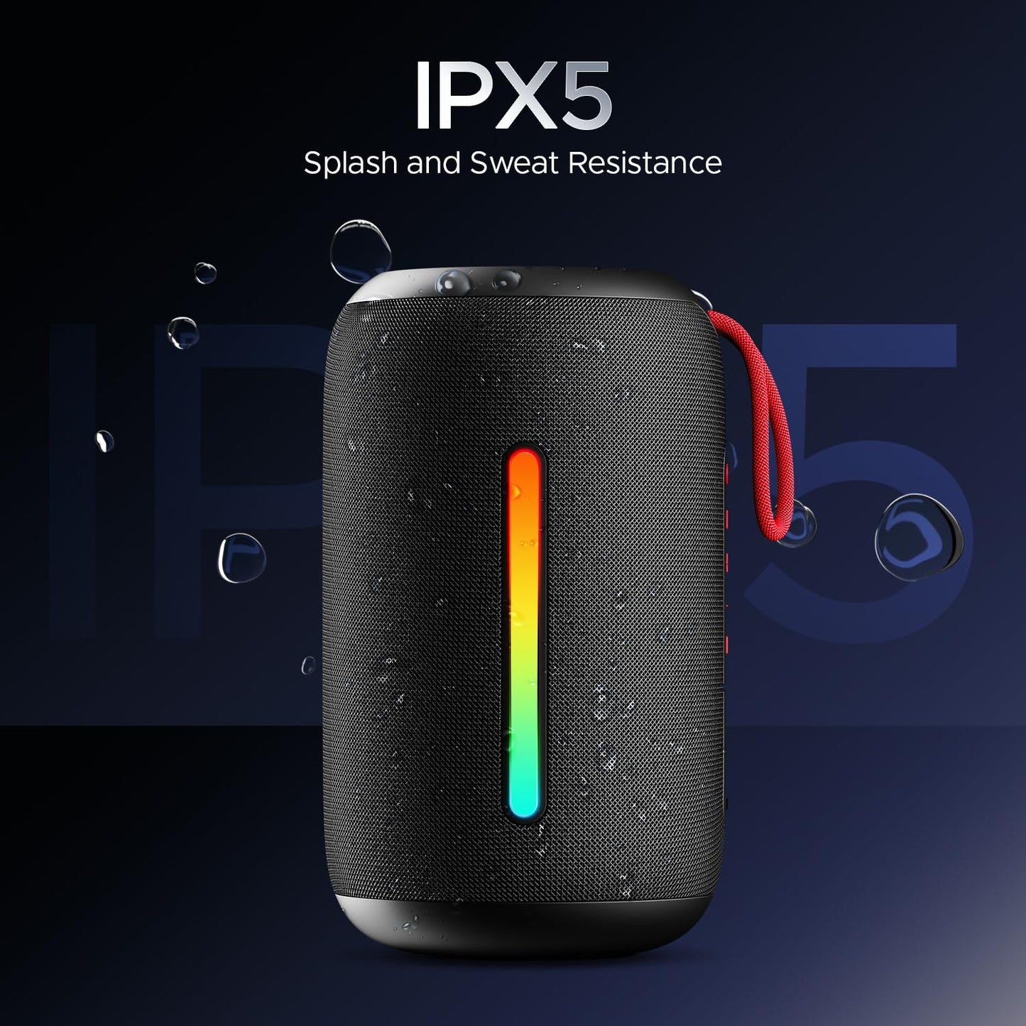 Boat Stone 352 Bluetooth Speaker with 10W RMS Stereo Sound, IPX7 Water Resistance, TWS Feature, Up to 12H Total Playtime, Multi-Compatibility Modes and Type-C Charging(Raging Black)