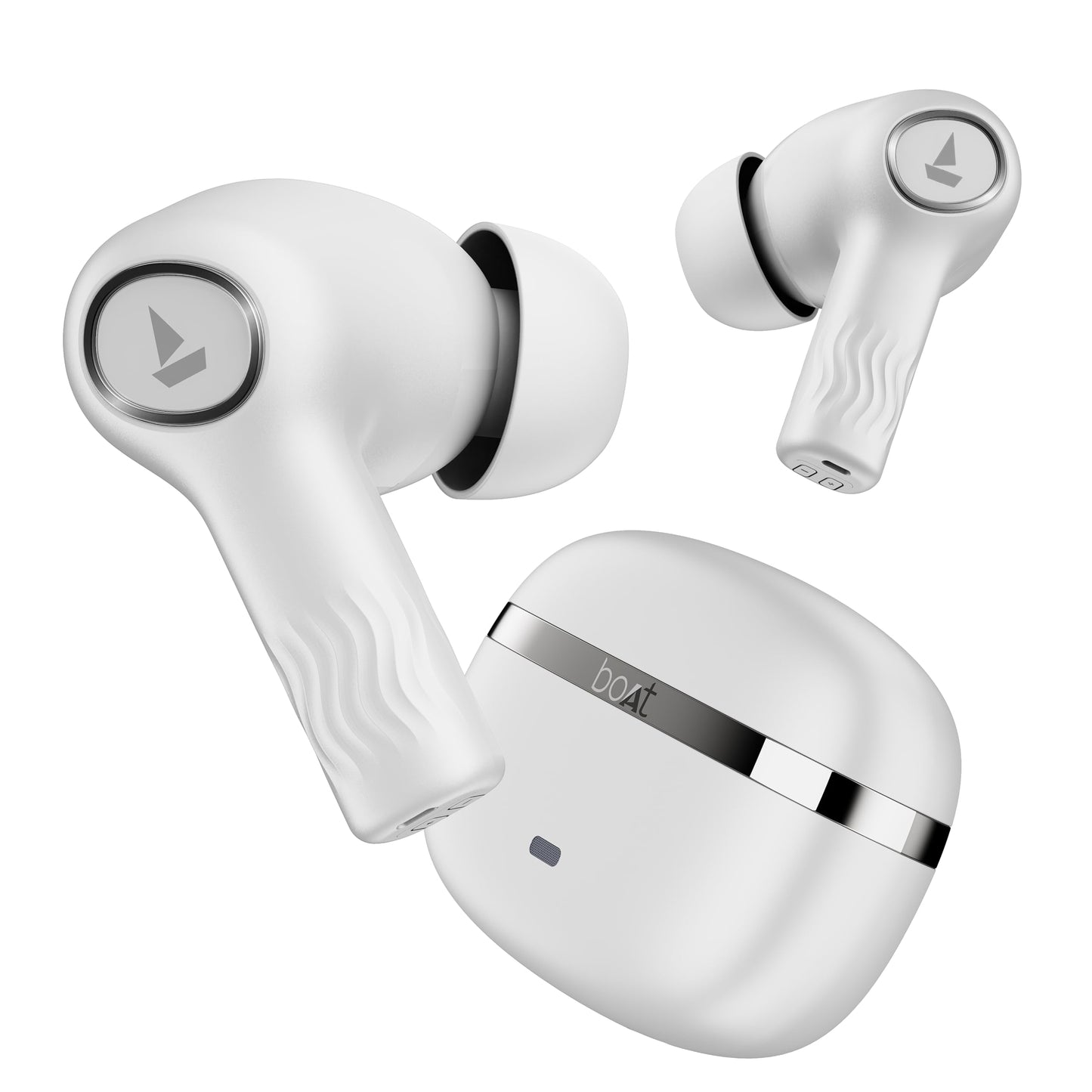 boAt Nirvana Ion, 120HRS Battery, Crystal Bionic Sound w/Dual EQ Modes, 4Mics ENx, App Support, Low Latency, IPX4, v.5.2 Bluetooth Earbuds, TWS Ear Buds Wireless Earphones with mic (Charcoal Black)