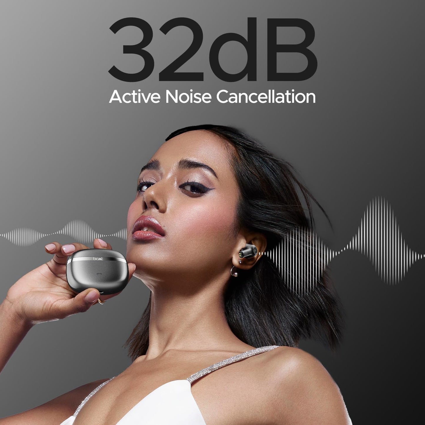 boAt Nirvana Ion, 120HRS Battery, Crystal Bionic Sound w/Dual EQ Modes, 4Mics ENx, App Support, Low Latency, IPX4, v.5.2 Bluetooth Earbuds, TWS Ear Buds Wireless Earphones with mic (Charcoal Black)