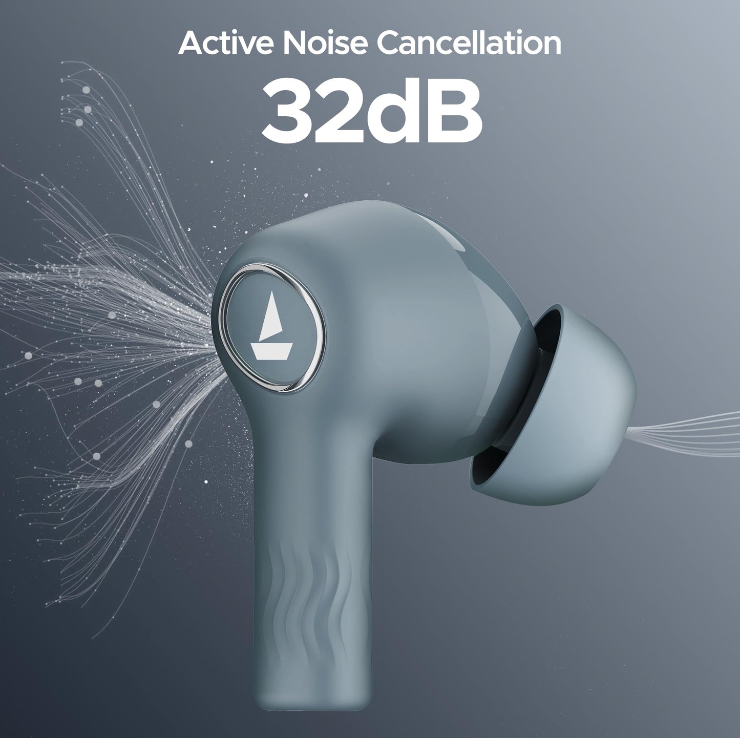 boAt Nirvana Ion, 120HRS Battery, Crystal Bionic Sound w/Dual EQ Modes, 4Mics ENx, App Support, Low Latency, IPX4, v.5.2 Bluetooth Earbuds, TWS Ear Buds Wireless Earphones with mic (Charcoal Black)