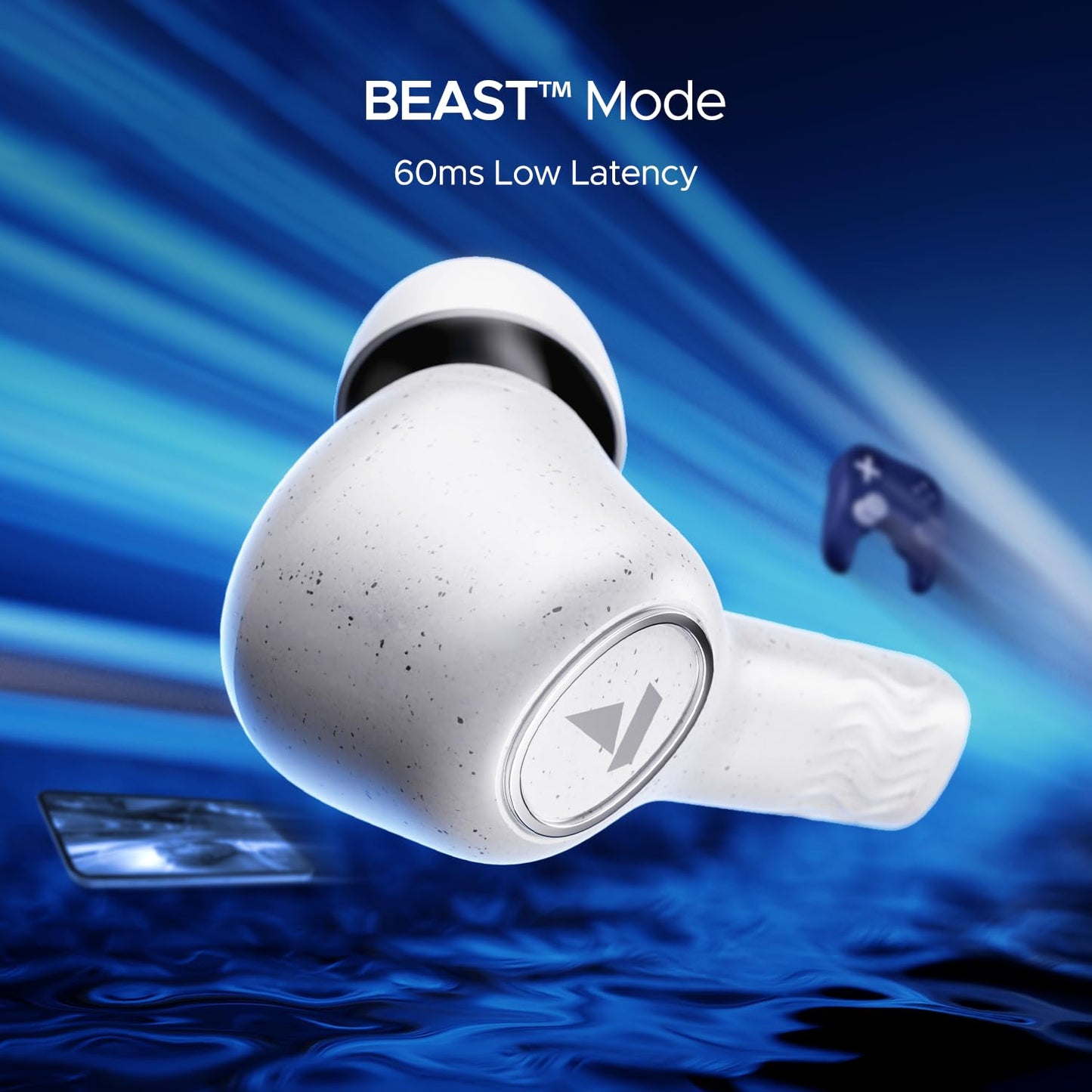 boAt Nirvana Ion, 120HRS Battery, Crystal Bionic Sound w/Dual EQ Modes, 4Mics ENx, App Support, Low Latency, IPX4, v.5.2 Bluetooth Earbuds, TWS Ear Buds Wireless Earphones with mic (Charcoal Black)