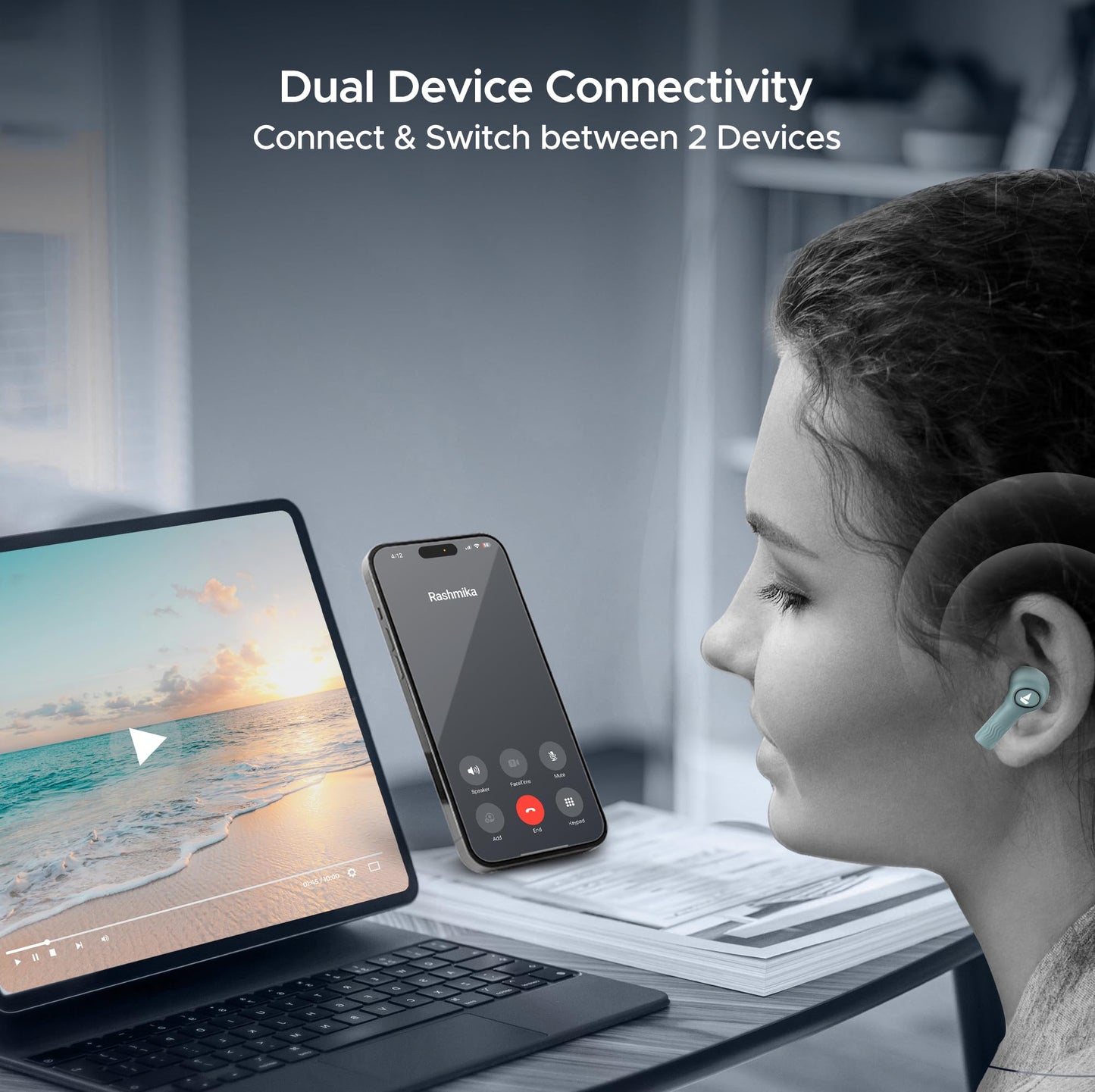 boAt Nirvana Ion, 120HRS Battery, Crystal Bionic Sound w/Dual EQ Modes, 4Mics ENx, App Support, Low Latency, IPX4, v.5.2 Bluetooth Earbuds, TWS Ear Buds Wireless Earphones with mic (Charcoal Black)