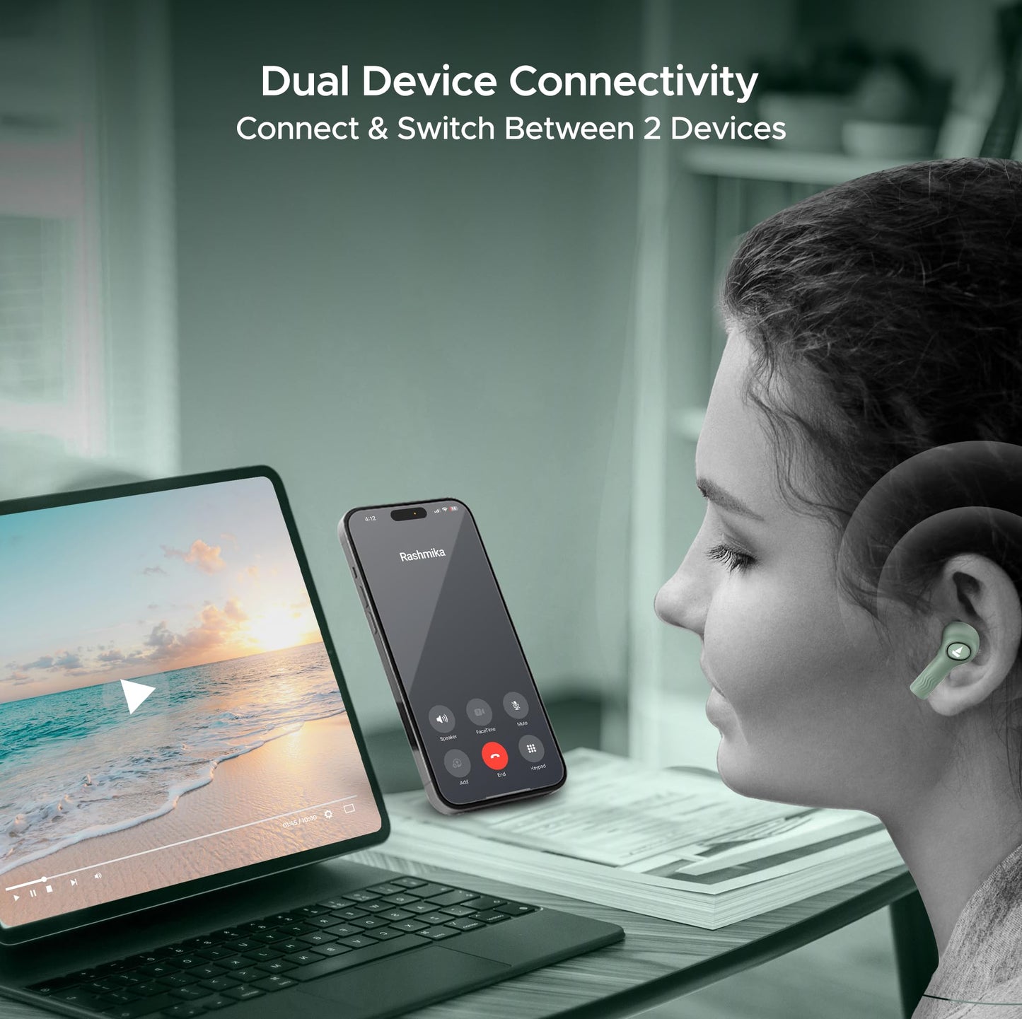 boAt Nirvana Ion, 120HRS Battery, Crystal Bionic Sound w/Dual EQ Modes, 4Mics ENx, App Support, Low Latency, IPX4, v.5.2 Bluetooth Earbuds, TWS Ear Buds Wireless Earphones with mic (Charcoal Black)