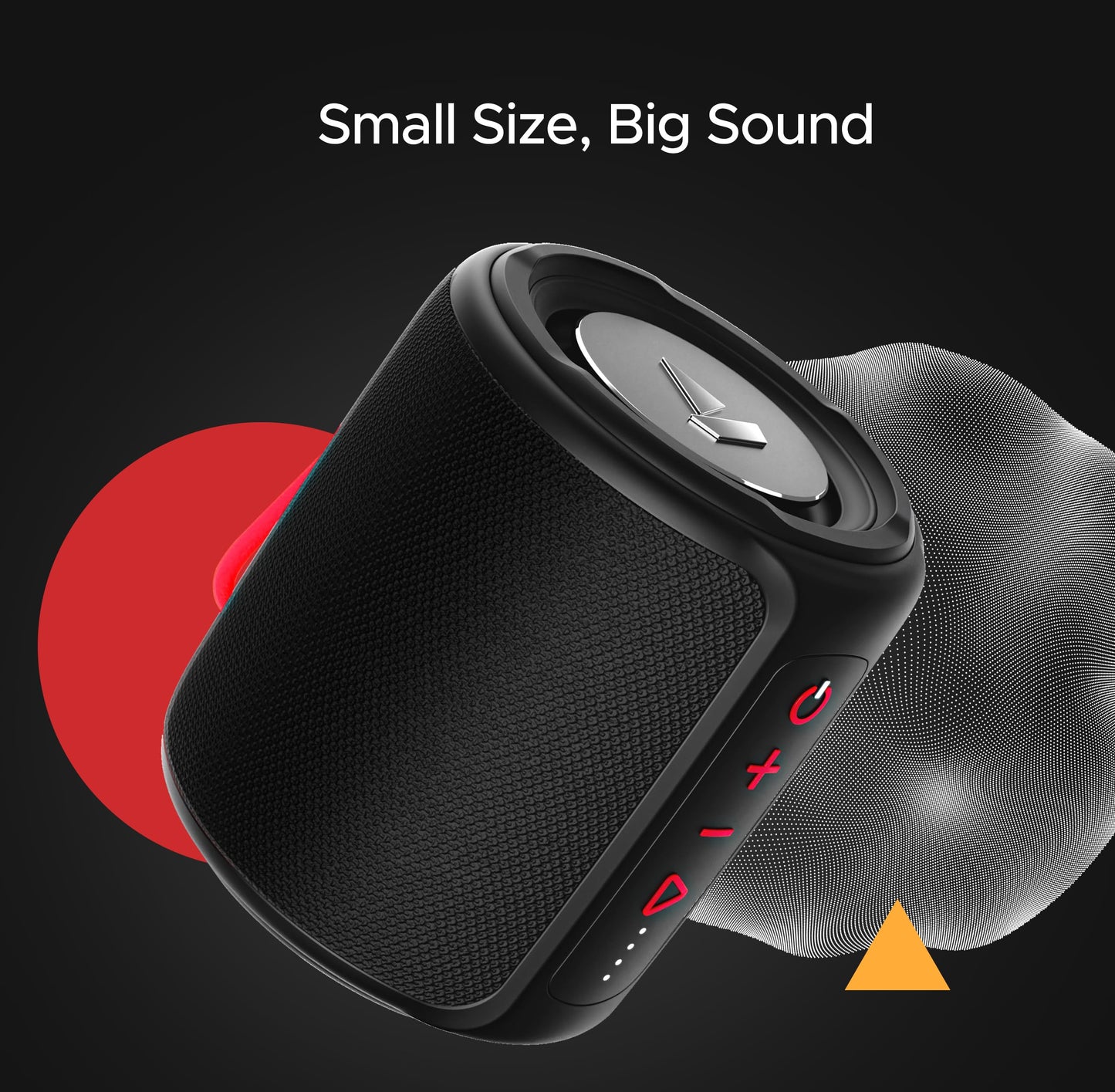 Boat Stone 352 Bluetooth Speaker with 10W RMS Stereo Sound, IPX7 Water Resistance, TWS Feature, Up to 12H Total Playtime, Multi-Compatibility Modes and Type-C Charging(Raging Black)
