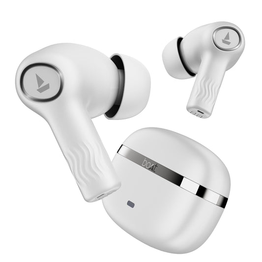 boAt Nirvana Ion, 120HRS Battery, Crystal Bionic Sound w/Dual EQ Modes, 4Mics ENx, App Support, Low Latency, IPX4, v.5.2 Bluetooth Earbuds, TWS Ear Buds Wireless Earphones with mic (Charcoal Black)